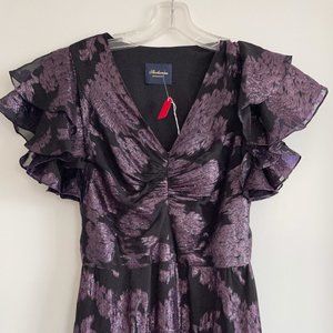 Shoshanna Midnight metallic jacquard dressn NWT